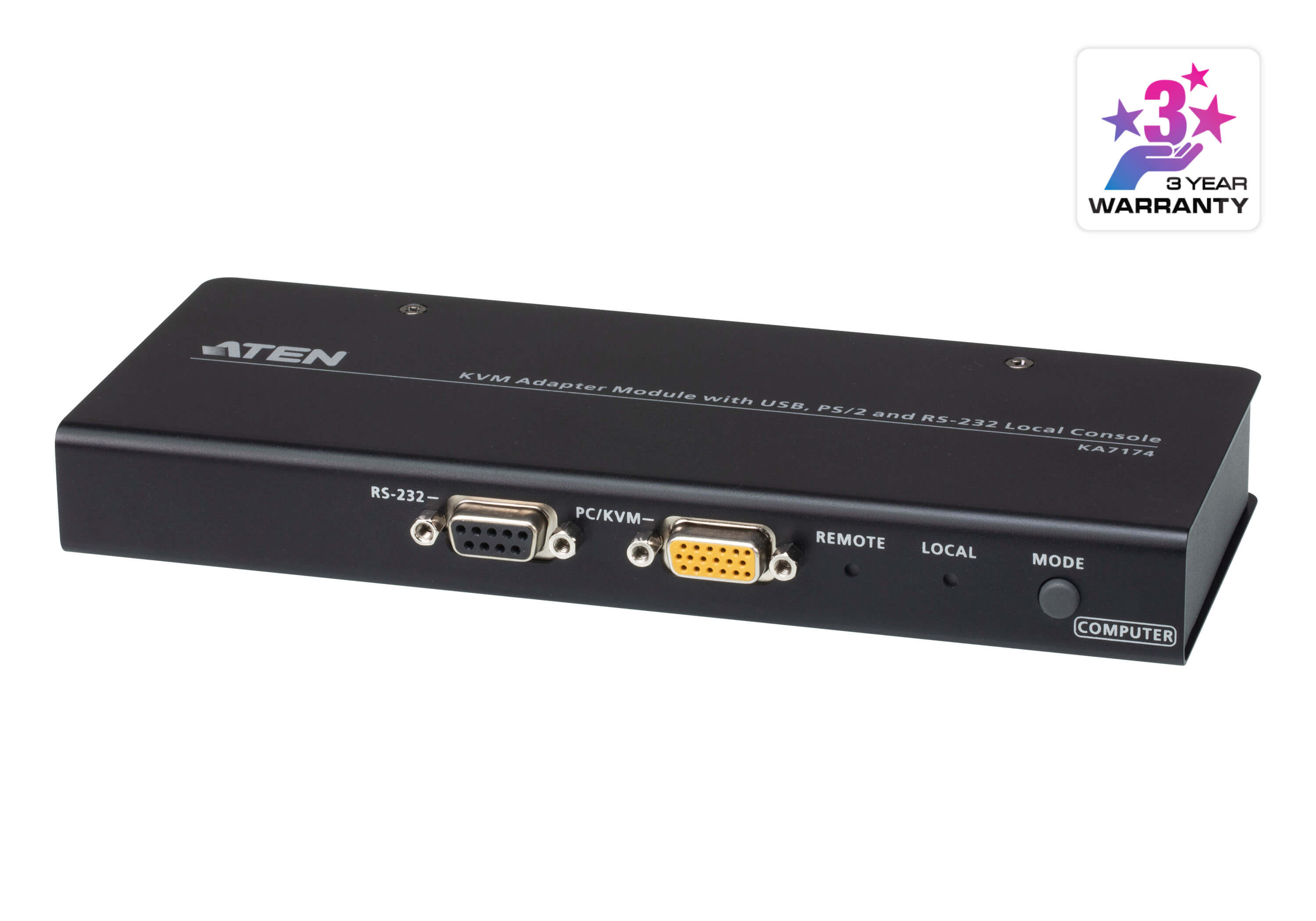 KVM Adapter Module with USB, PS/2, and RS-232 Local Console